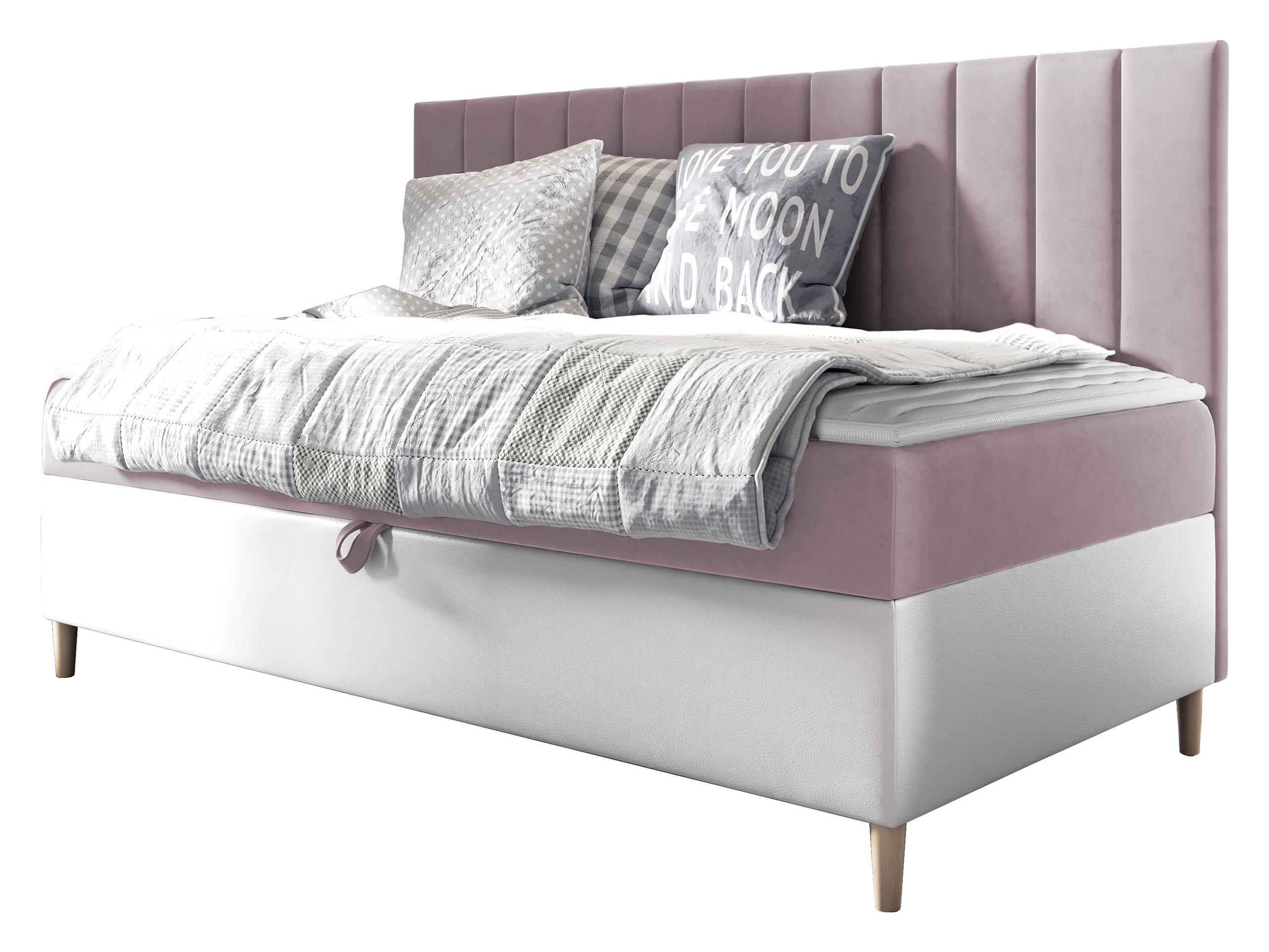 BOXBETT Maja Junior 2 - H3 - Weiß/Rosa, Holz (90/200cm) - MIRJAN24