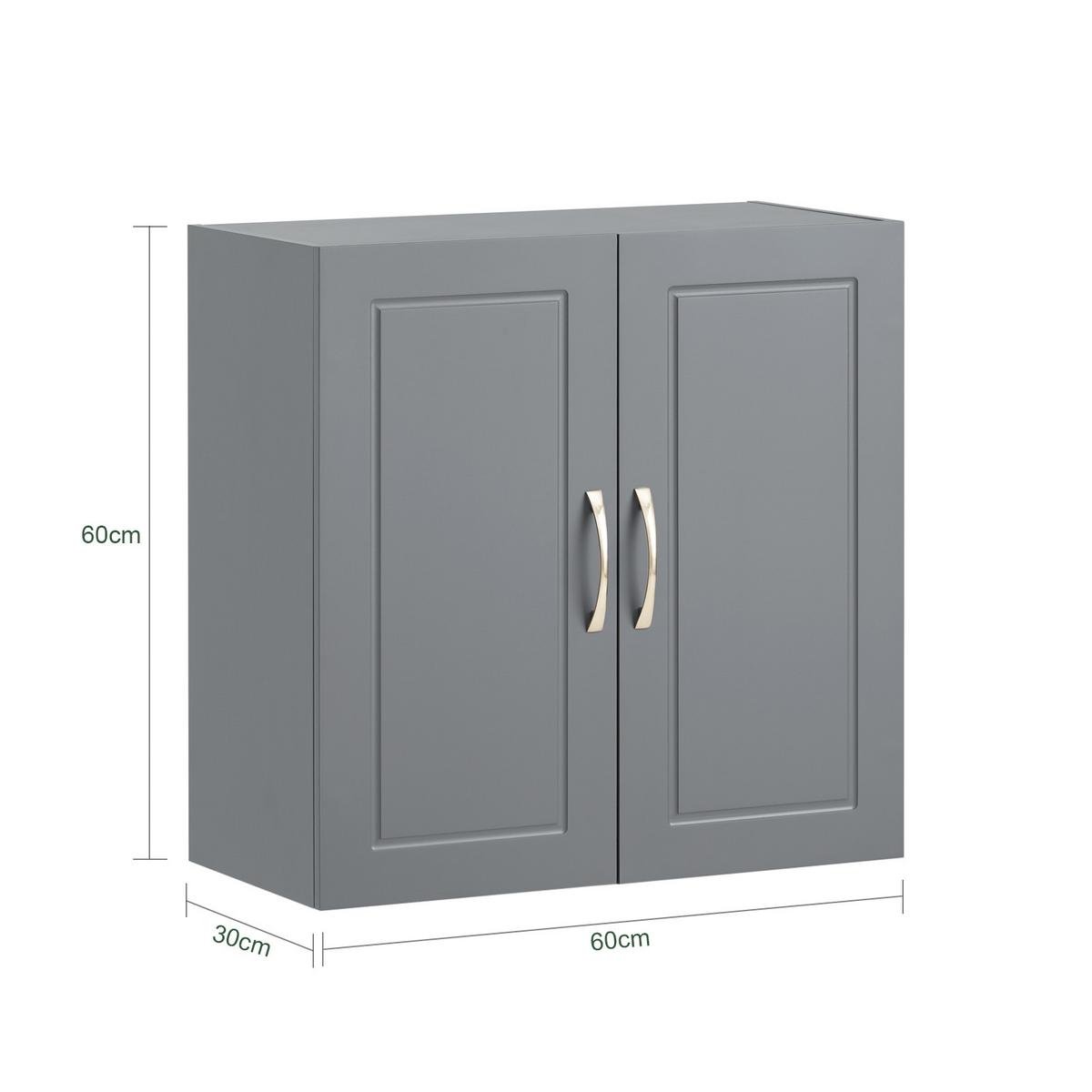 HÄNGESCHRANK Dunkelgrau - Grau, Holzwerkstoff (60/60/30cm) - SoBuy
