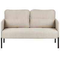 2-SITZER-SOFA beige Lahti - Beige/Schwarz, Textil (124/70/70cm) - Beliani