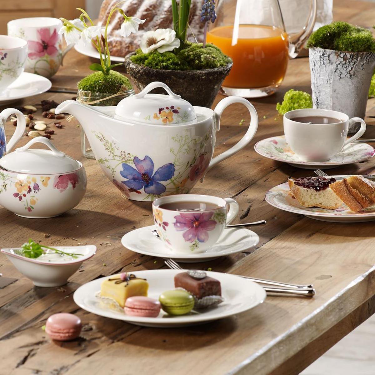 FRÜHSTÜCKSUNTERTASSEN Mariefleur Gris Basic bunt ø 19 cm 6er Set - Multicolor, Keramik (19cm) - Villeroy & Boch