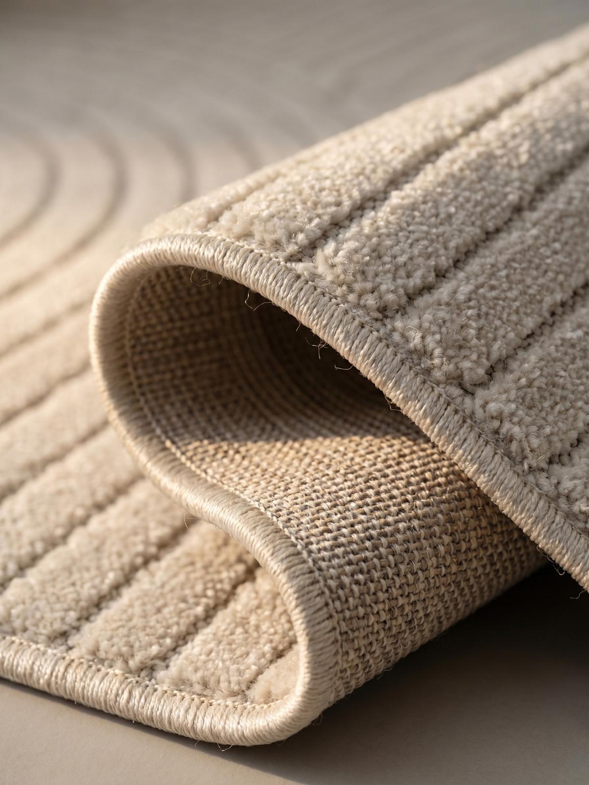 TEPPICH Outdoor ENGADIN in Creme, im Skandi-Stil mit 3D-Design, Ø 120 cm - Beige, Textil (120/120cm) - KADIMA DESIGN