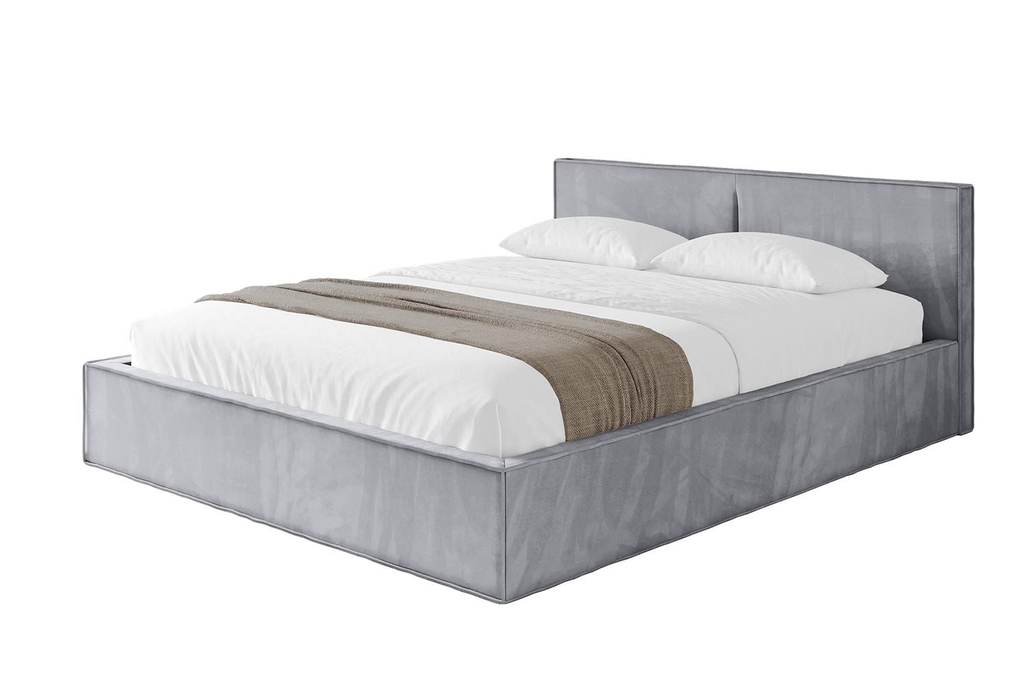 POLSTERBETT mit Bettkasten und Lattenrost, Boxbett ohne Matratze - EMMI-V1 180x200 Hellgrau - Hellgrau, Holzwerkstoff/Textil (180/200cm) - ALTDECOR
