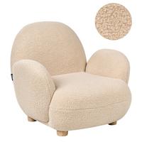KINDERSESSEL Bouclé Beige Hem - Beige, Textil (64/55/55cm) - Beliani