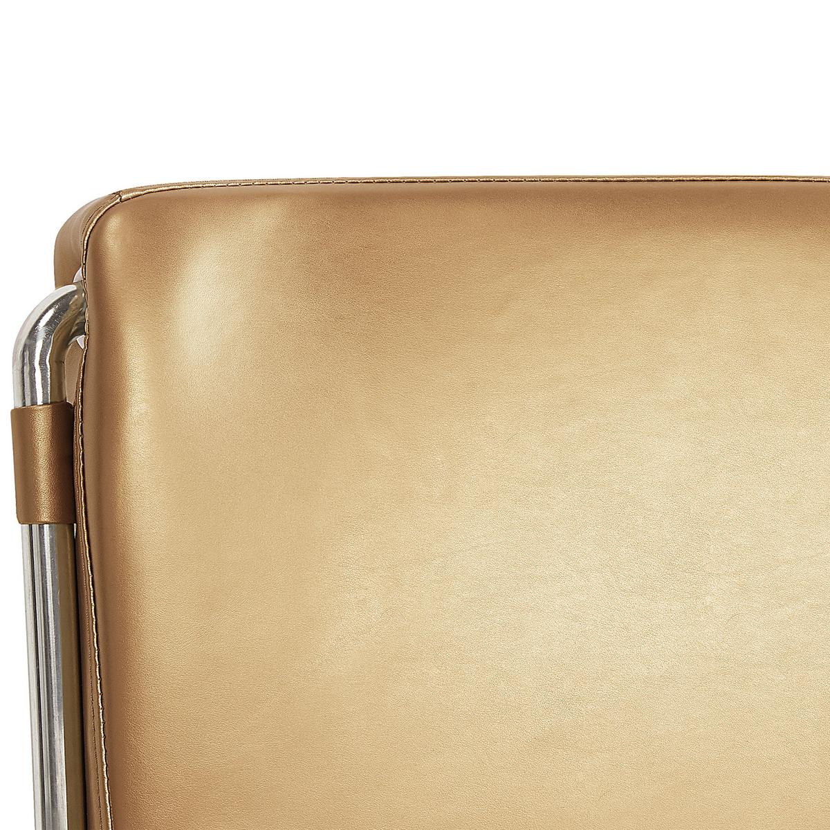 WASSERBETT 180/200cm Gold Paris - Goldfarben, Leder (180/200cm) - Beliani