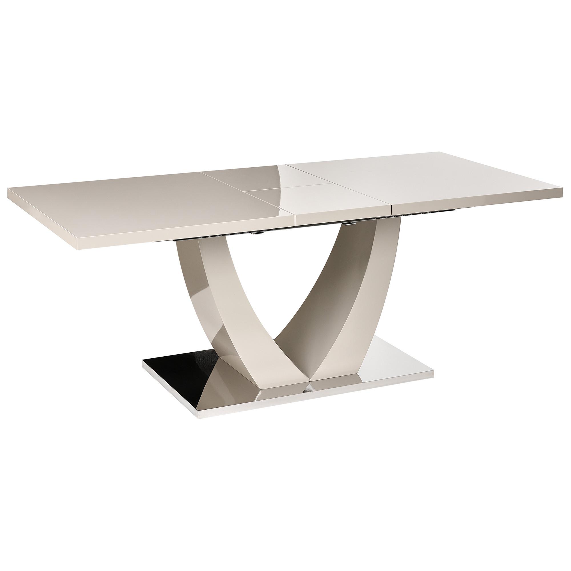 ESSTISCH ausziehbar Hellbeige 160-200/90 cm Merran - Beige, Holzwerkstoff (160/90/76cm) - Beliani