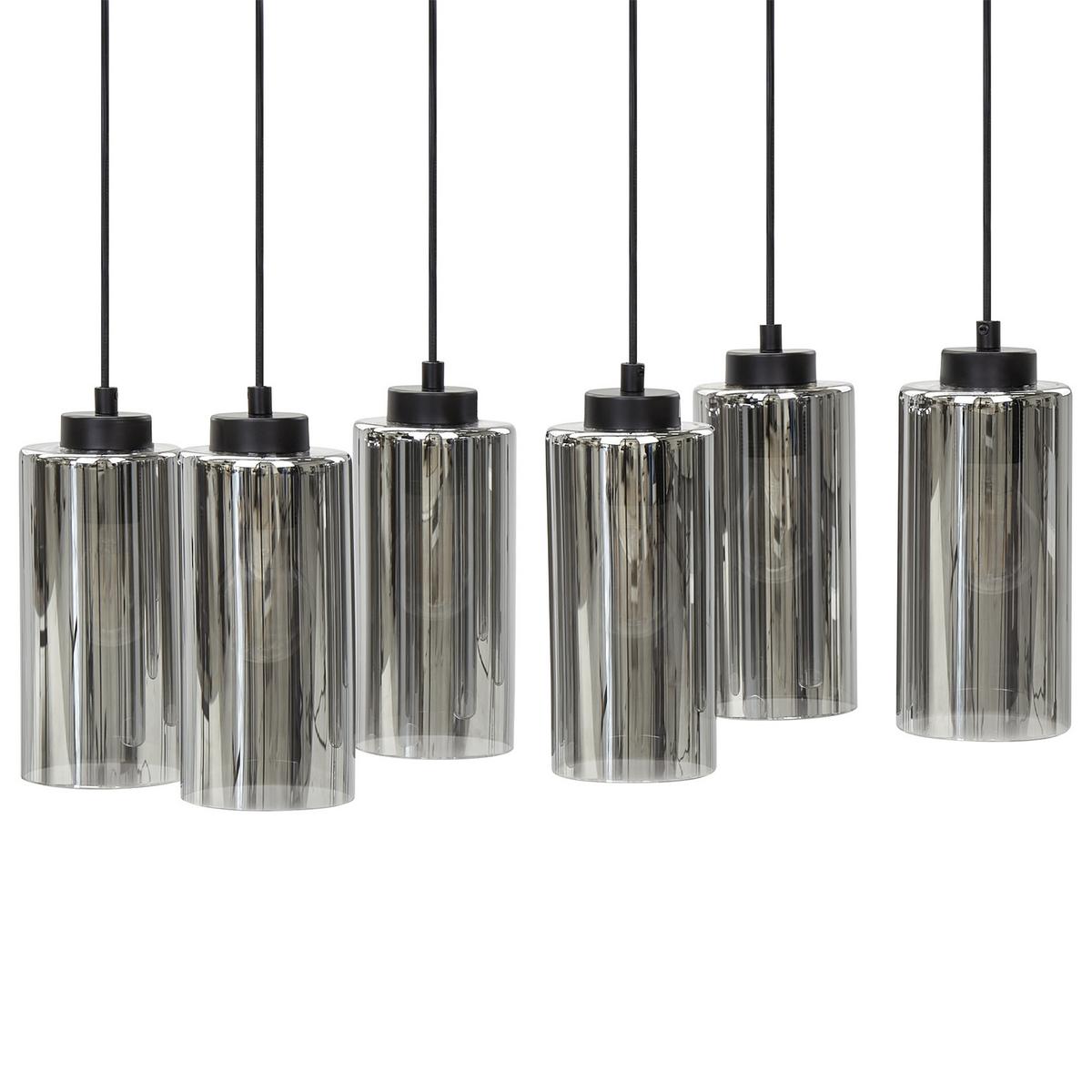 WANDLEUCHTE Puriri 17/17/29 cm - Grau, Glas (30/60/105cm) - Beliani