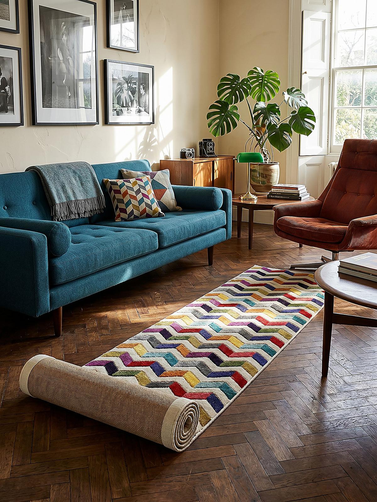 TEPPICH MEON, geometrisch, Bunt, 66 x 230 cm - Multicolor, Textil (230/66cm) - KADIMA DESIGN