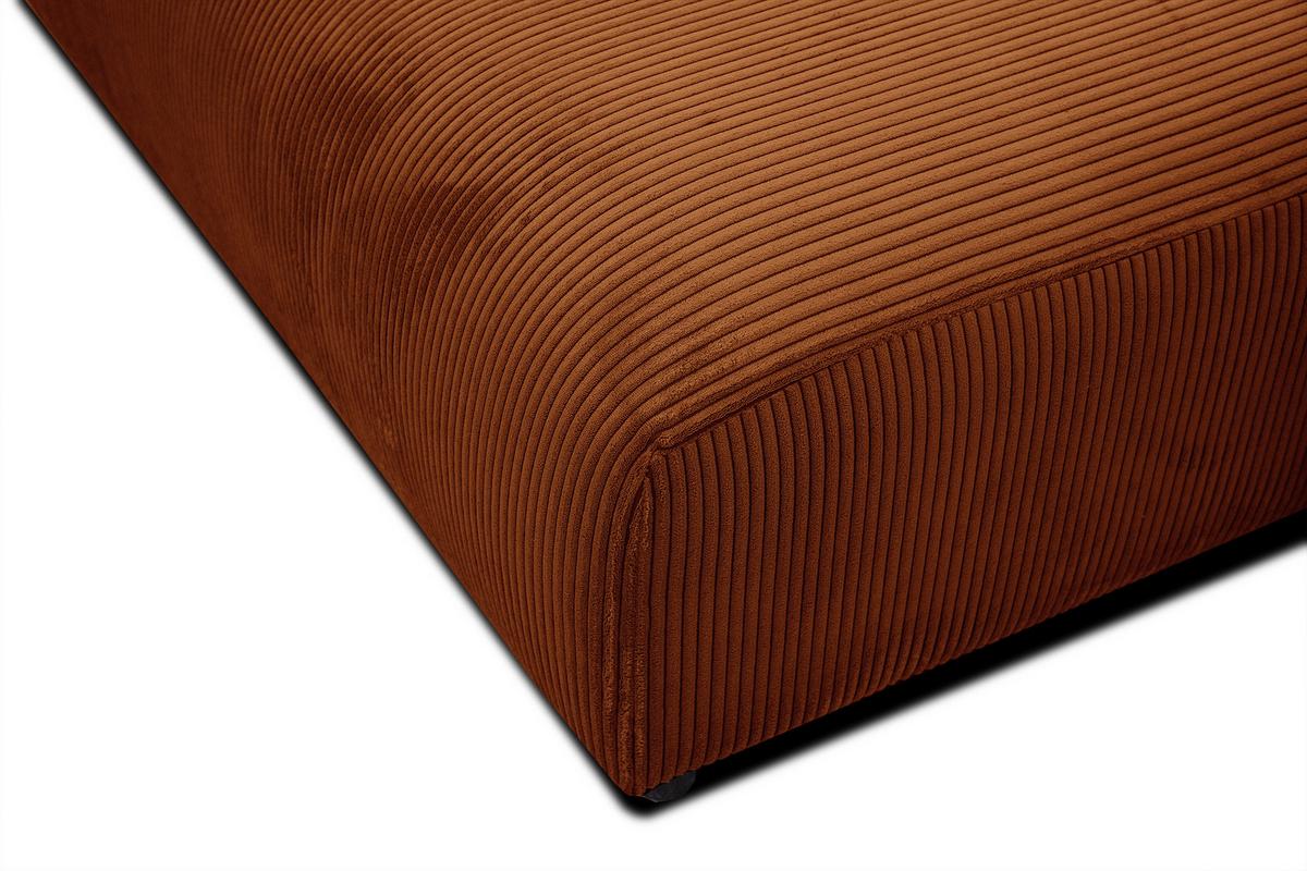 ECKSOFA TAUER 5-Sitzer, orange - Schwarz/Orange, Holzwerkstoff/Kunststoff (292/174cm) - Wozimo