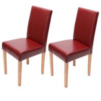 ESSZIMMERSTUHL Rot 2er-Set - Rot, Textil (43/90/56cm) - MCW