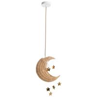 HÄNGELEUCHTE Naturfarben Orchon - Goldfarben/Naturfarben, Kunststoff (14/29/197cm) - Beliani