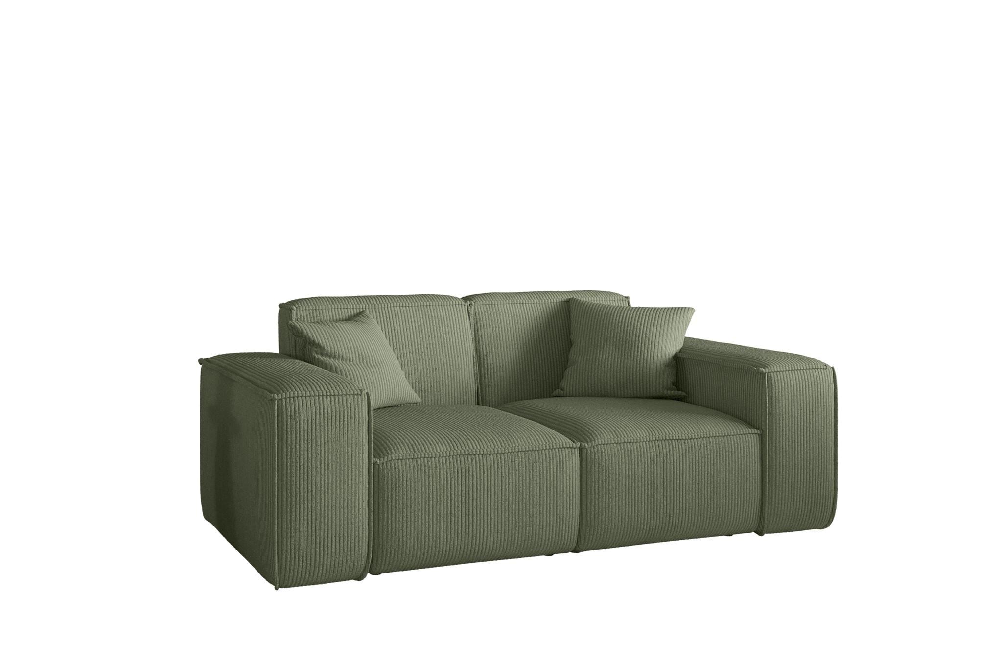 SOFA Celes Premium 2-sitzer Stoff Scala - Jadegrün, Holzwerkstoff/Textil (186/73/88cm) - Fun Möbel