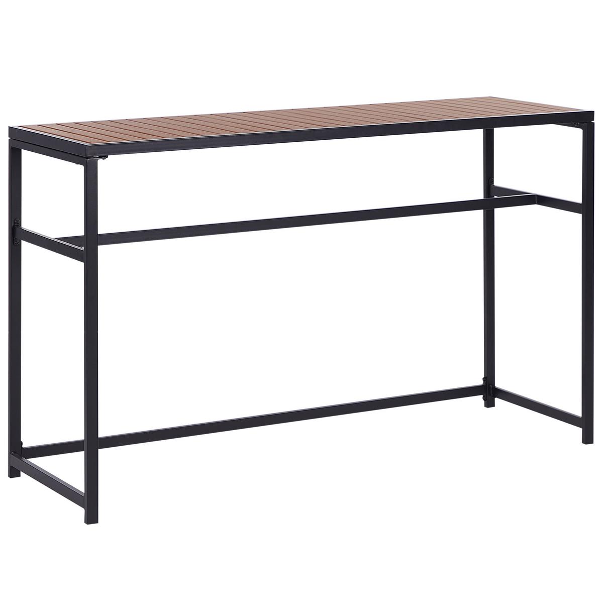GARTENMÖBEL-SET 2-Sitzer Schwarz Avetrana - Hellbraun/Schwarz, Metall - Beliani