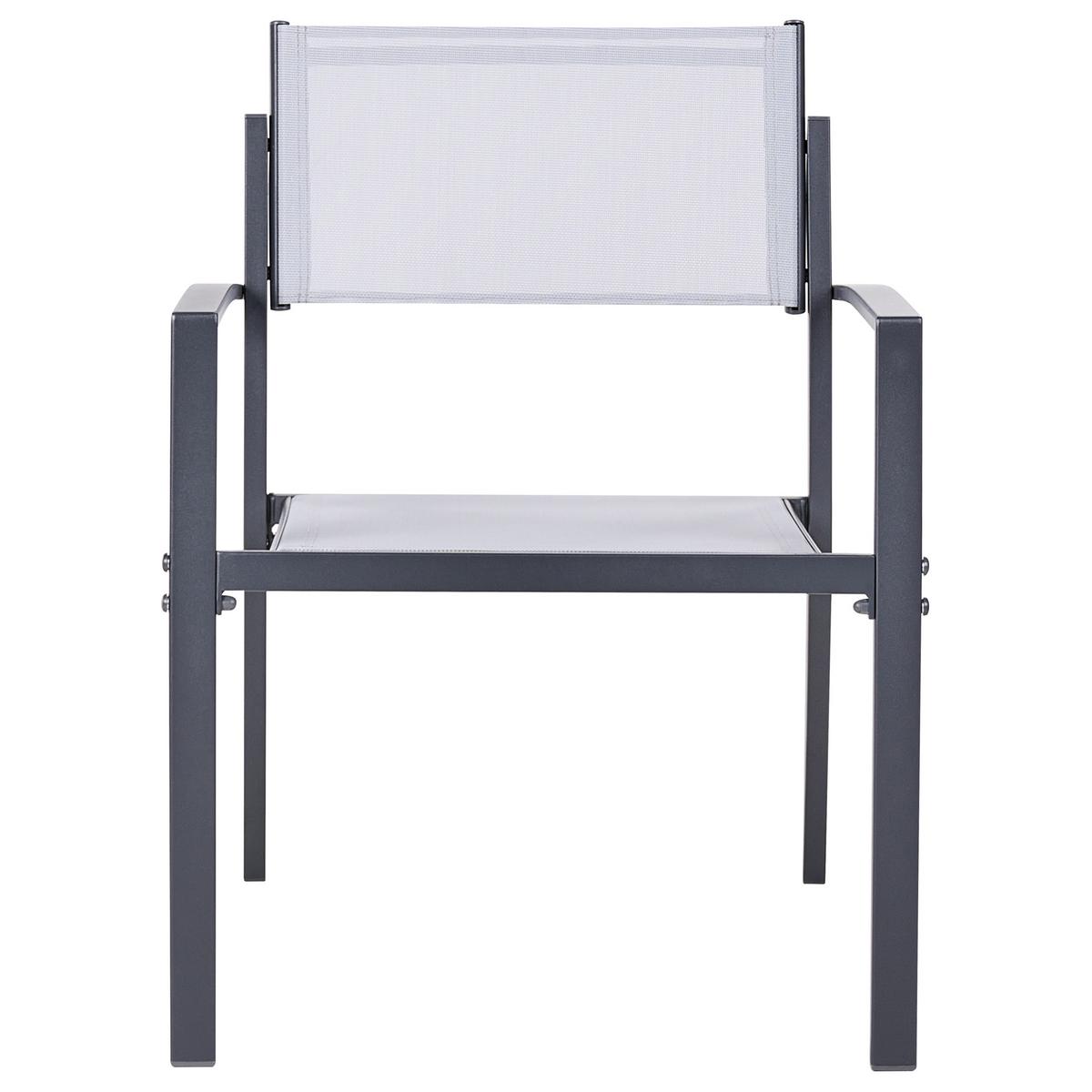 BISTRO-SET Metall Grau Tavoleto - Grau, Metall - Beliani