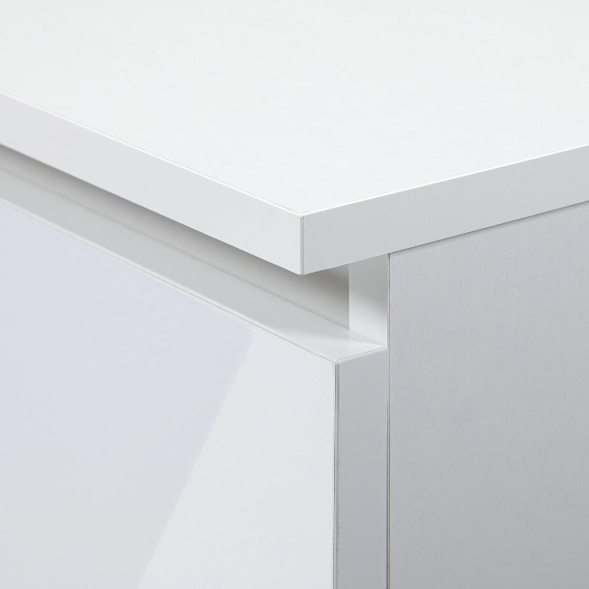 SCHREIBTISCH Weiß, Weiß Glanz 74/90/50 - Weiß, Holzwerkstoff (90/50/74cm) - RAUMHIRSCH FURNITURE