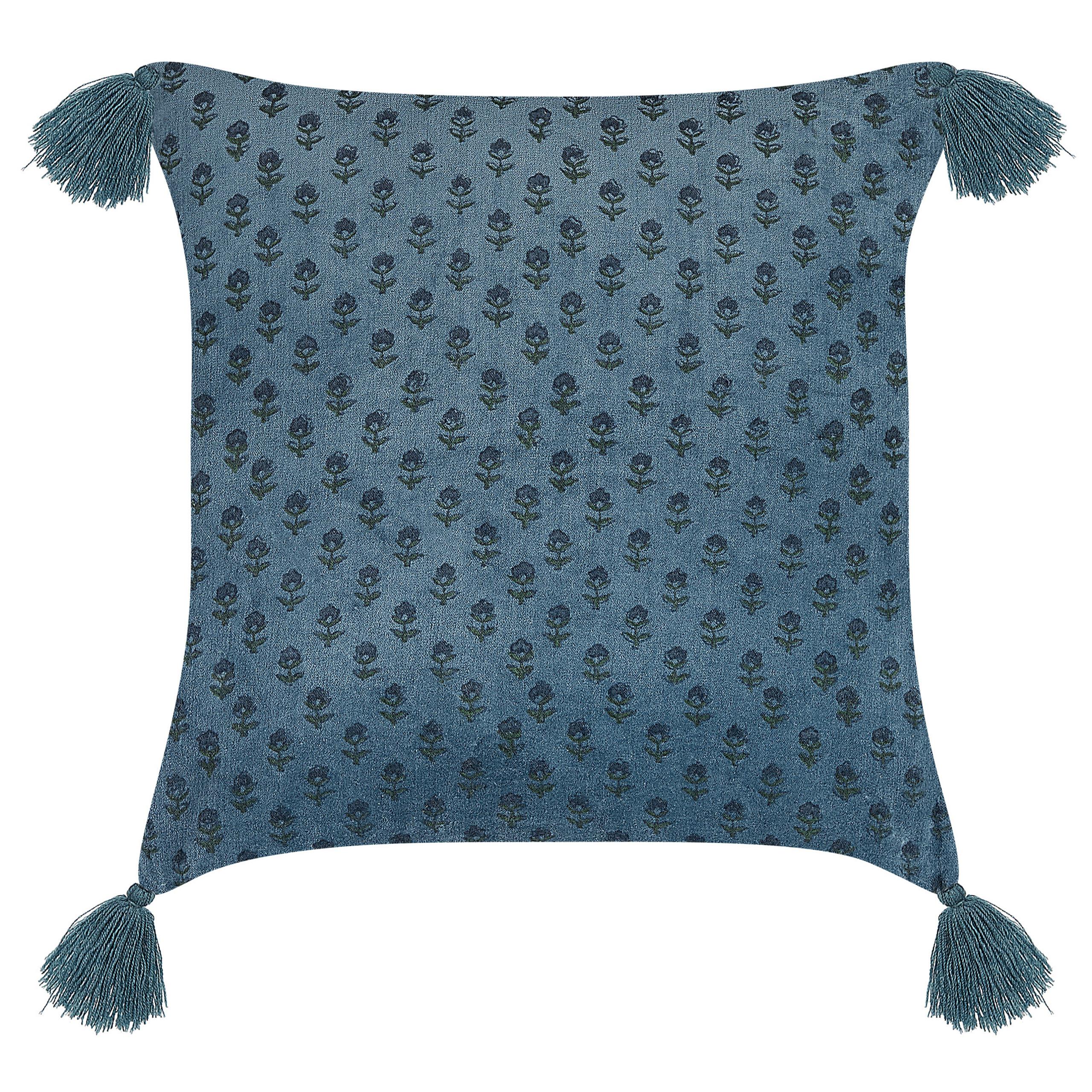DEKOKISSEN Dunkelblau 45/45 cm Ribes - Dunkelblau, Textil (45/45cm) - Beliani