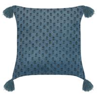 DEKOKISSEN Dunkelblau 45/45 cm Ribes - Dunkelblau, Textil (45/45cm) - Beliani