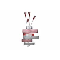 WANDDEKO Rot 38/80 cm - Rot/Grau, Metall (1.2/80/6cm) - KUNSTLOFT