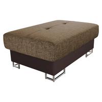 POLSTERHOCKER Cotere - Hellbraun/Silberfarben, Holz/Metall (104/42/67cm) - MIRJAN24