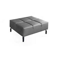 POLSTERHOCKER NELSON Anthrazit Leder - Anthrazit, Leder (107/43/71cm) - KAWOLA
