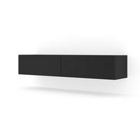 TV-MÖBEL Bali Mattschwarz - Schwarz, Holzwerkstoff (160/30/40cm) - Petits-meubles