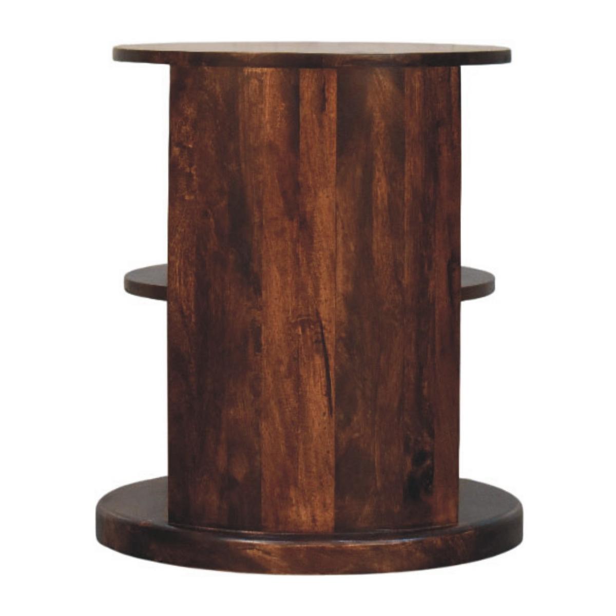 BEISTELLTISCH mit California-Walnuss-Finish, 2 offene Ablagen, dunkelbraun - Dunkelbraun, Holz (45/45/56cm) - Artisan Furniture