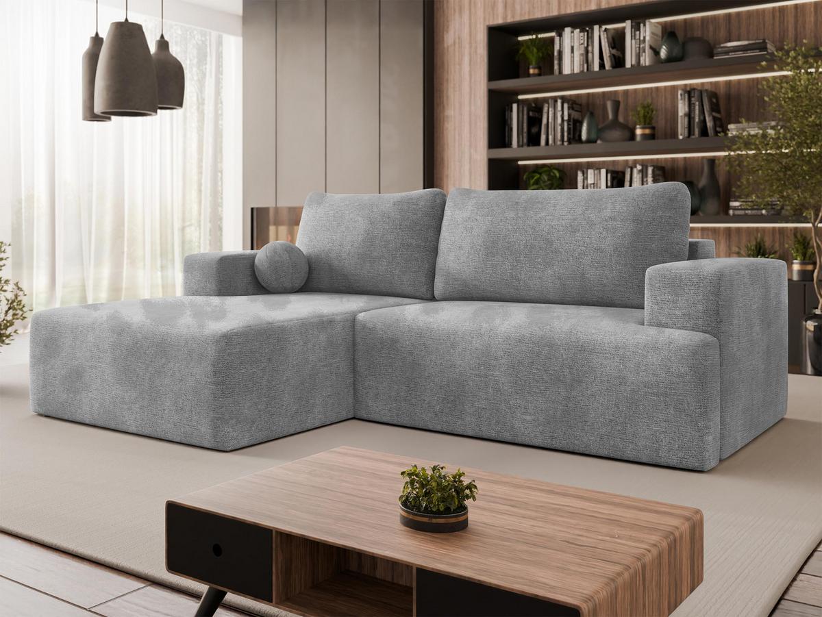 ECKSOFA Mivo, Seite: Links - Greige/Schwarz, Holz/Kunststoff (266/163cm) - MIRJAN24