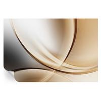 FOTOTAPETE 104x70 cm - Abgerundete Linien - Beige, Textil (104/70cm) - Wallfluent