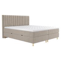 BOXBETT Elegance - H3 - Beige/Goldfarben, Holz/Textil (160/200cm) - MIRJAN24