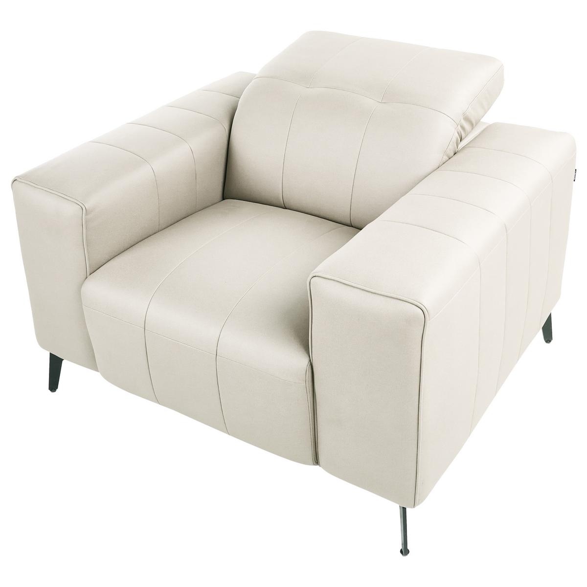 SESSEL Stoff Hellbeige Ommel - Beige, Textil (110/80/102cm) - Beliani