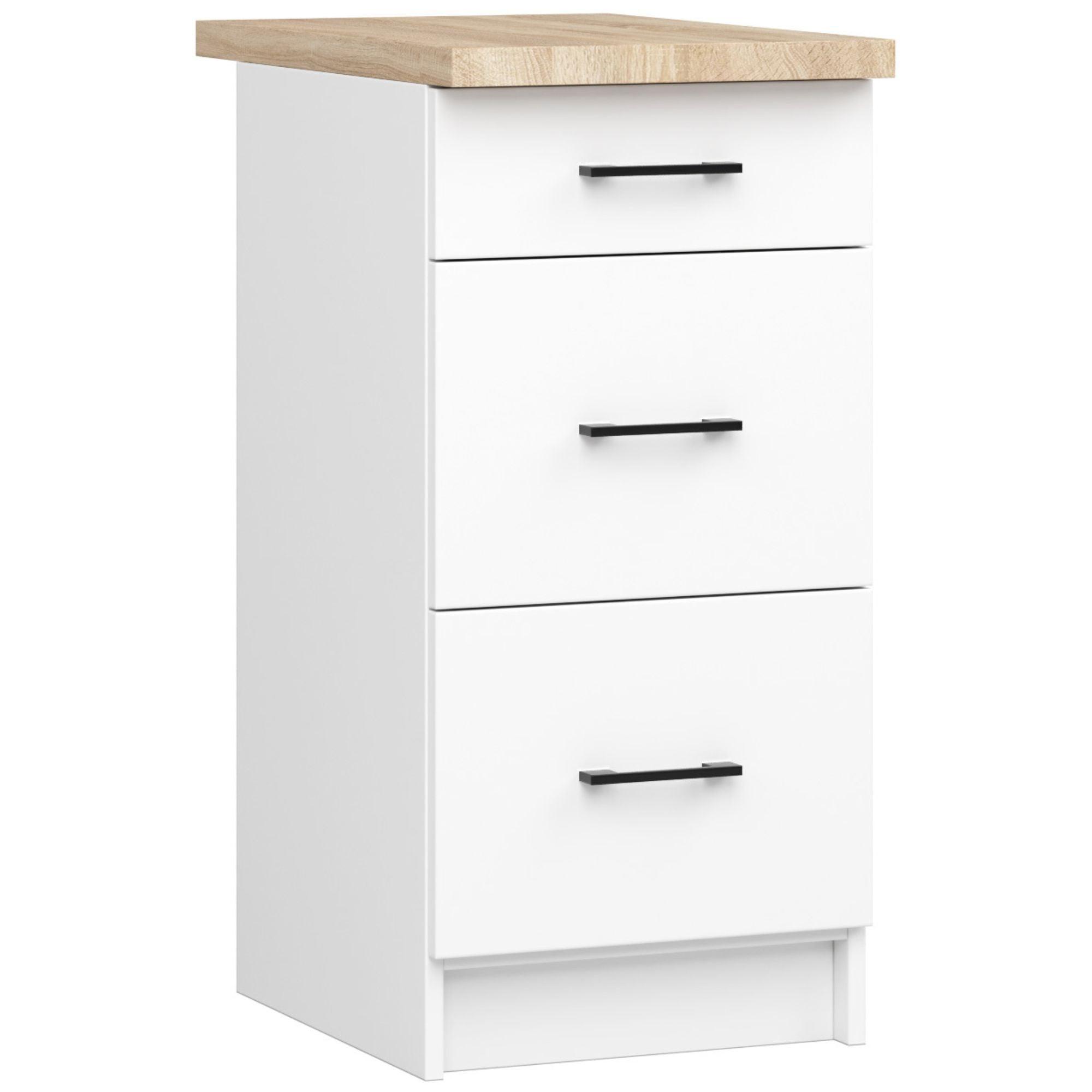 UNTERSCHRANK Weiß 85/40/46 - Weiß, Holzwerkstoff (40/85/46cm) - RAUMHIRSCH FURNITURE