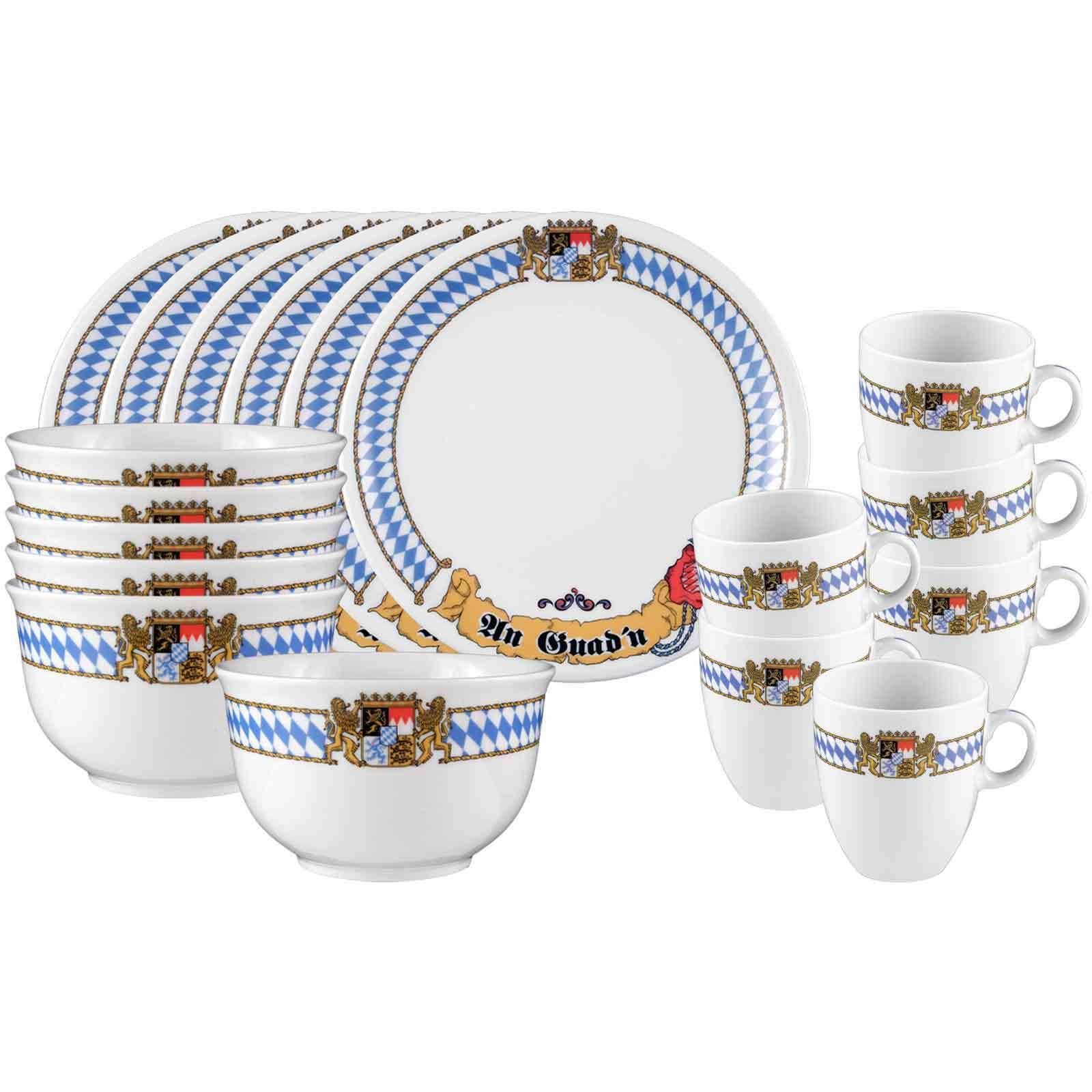 FRÜHSTÜCKS-SET Compact Bayern bunt 18-tlg. - Multicolor, Keramik (2/2/2cm) - Seltmann Weiden