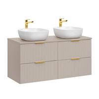 DOPPELWASCHTISCH 120.8cm Adriel Kaschmir - Beige, Holzwerkstoff (120.8/59/46cm) - Petits-meubles