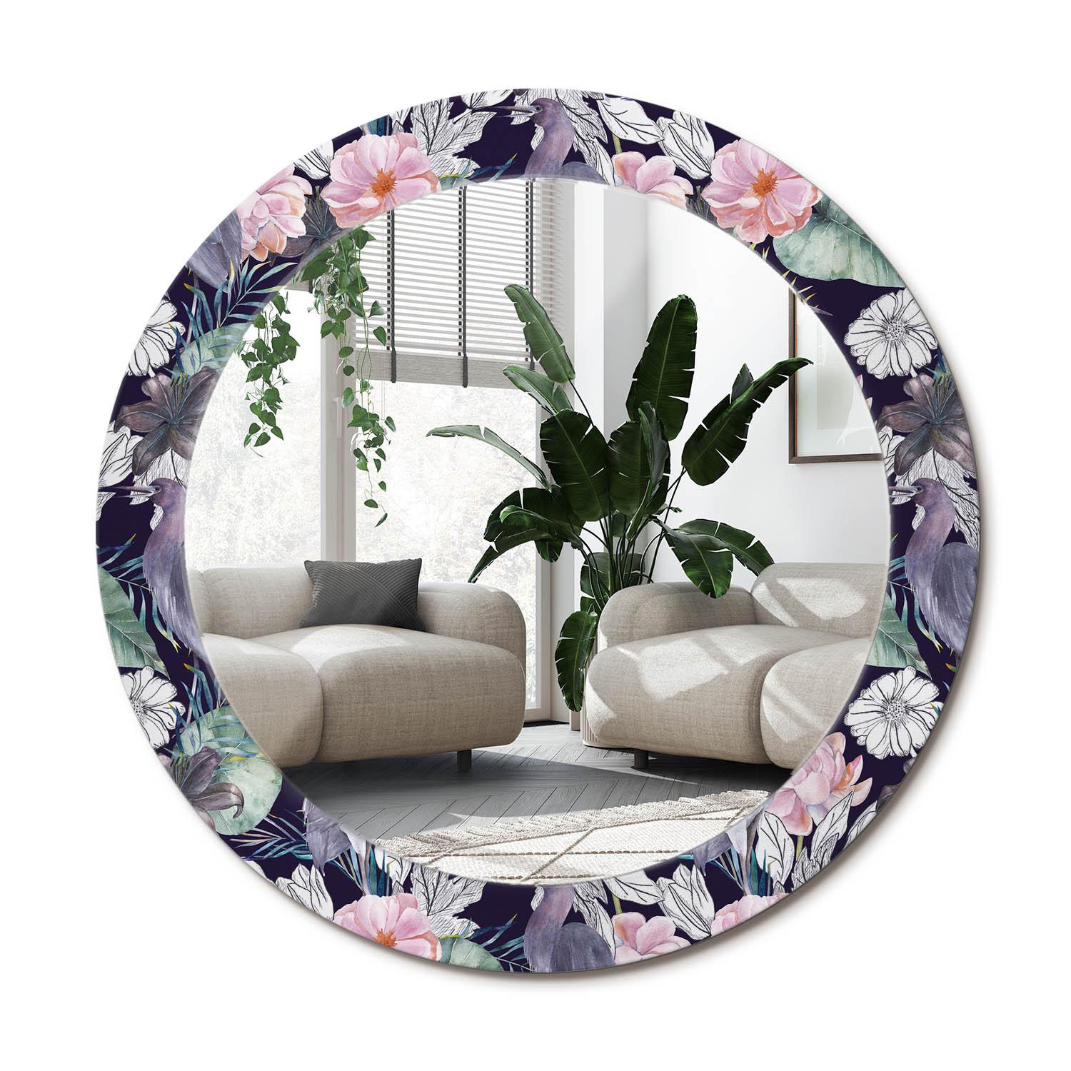 SPIEGEL Rund Ø 70 cm mit Aufdruck - Multicolor, Glas (70/70/0.4cm) - Wallfluent