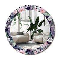 SPIEGEL Rund Ø 70 cm mit Aufdruck - Multicolor, Glas (70/70/0.4cm) - Wallfluent