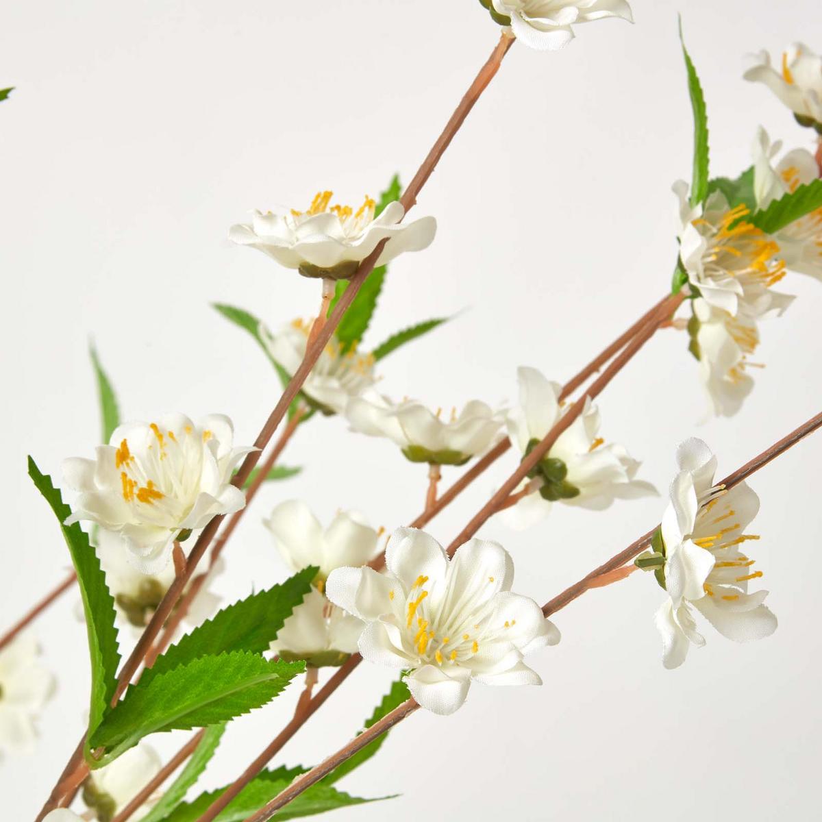 KUNSTBAUM Blüten creme, 155 cm hoch - Creme, Kunststoff (150cm) - Homescapes