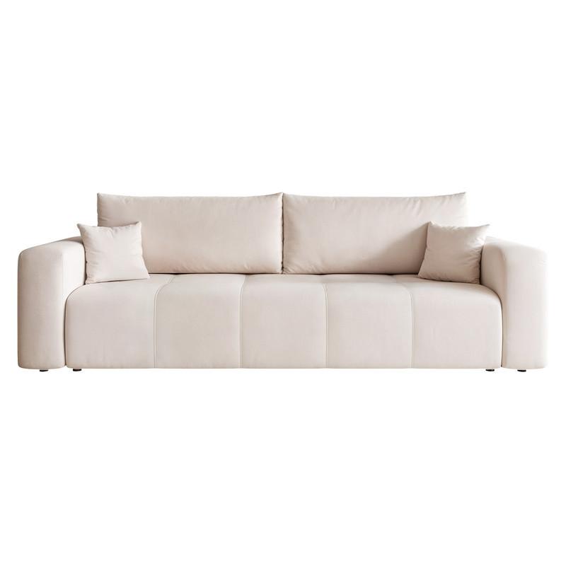 SCHLAFSOFA PEDRO mit Bettkasten Creme - Creme, Holzwerkstoff/Textil (244/79/93cm) - Idohome