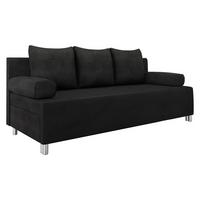 SCHLAFSOFA Dover Cord - Chromfarben/Schwarz, Holz/Kunststoff (192/86/80cm) - MIRJAN24