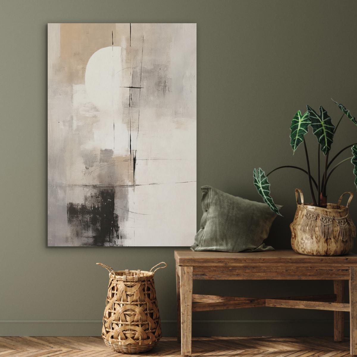 AKUSTIKBILD Abstrakt - Kunst - Grau Wanddeko 70x100 cm - Hellgrau, Kunststoff (70/100/0.9cm) - MuchoWow