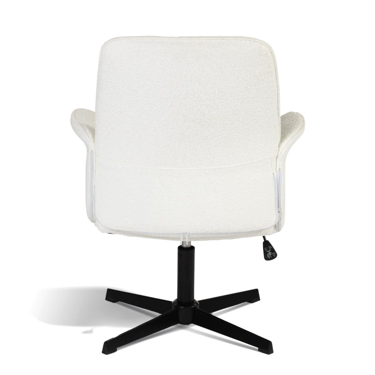 DREHSTUHL Beige Schwarz - Beige/Weiß, Metall (59/93/62cm) - Urban Meuble