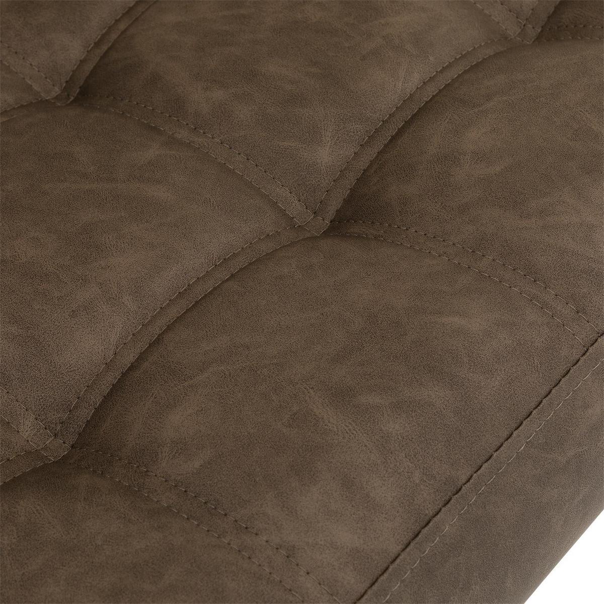 ESSZIMMERBANK KAROSI dunkelbraun - Dunkelbraun, Kunststoff/Metall (140/88/60cm) - IDIMEX