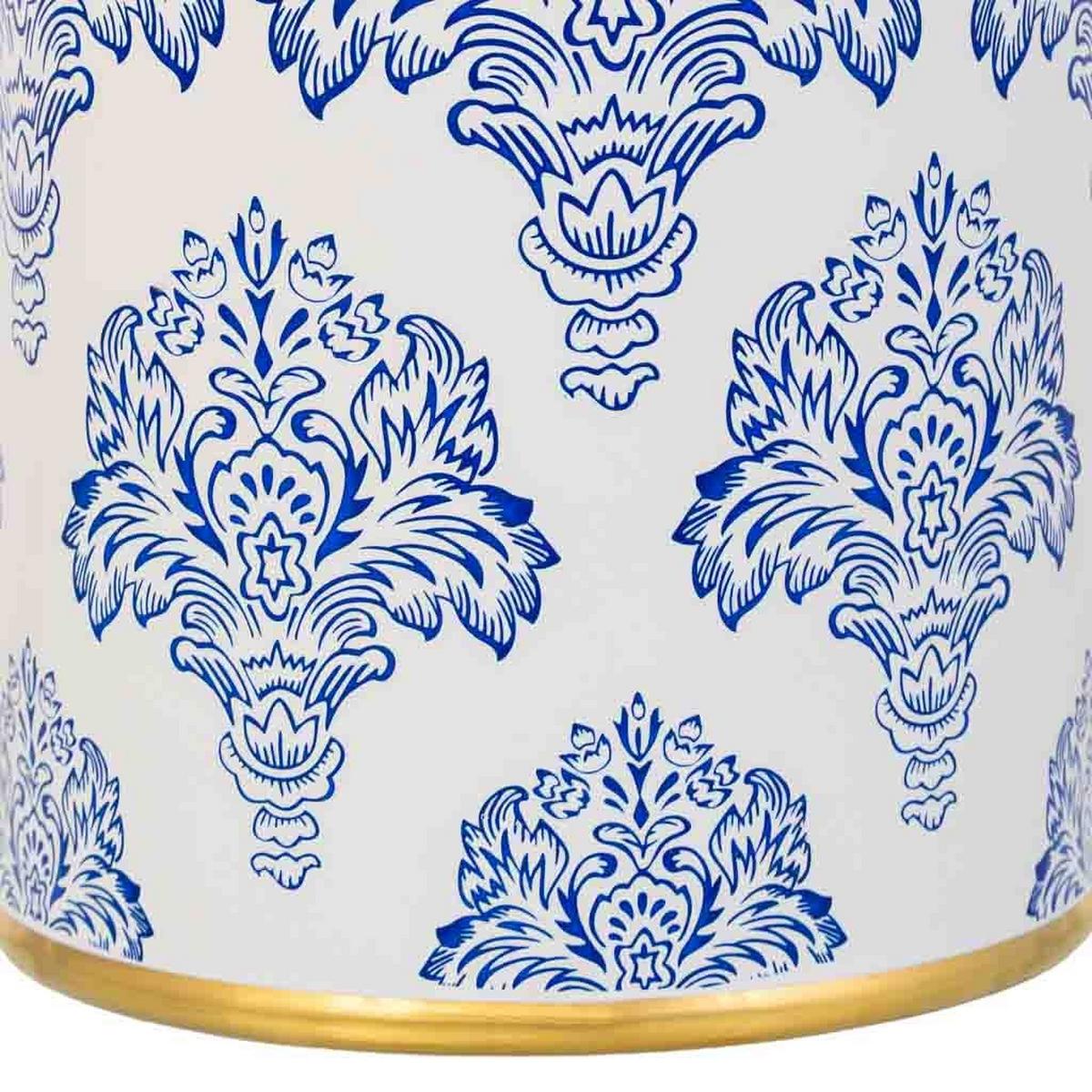 VASE aus Keramik, weiß, 17x27cm - Blau, Keramik (27cm) - Wanderlust