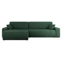 ECKSOFA Piano L Cord - Schwarz/Grün, Holz/Kunststoff (274/145cm) - MIRJAN24