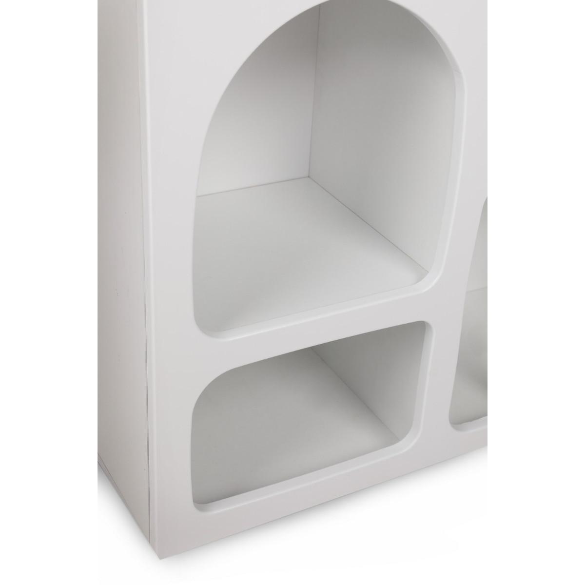 REGAL mit 5 Fächern 80/37/74 cm - Weiß, Holzwerkstoff (37/74/8cm) - Calicosy