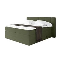 BOXSPRINGBETT mit Matratze H3/H4 - EVON KING - 180x200 cm Grün - Jadegrün, Holzwerkstoff (180/200cm) - ALTDECOR