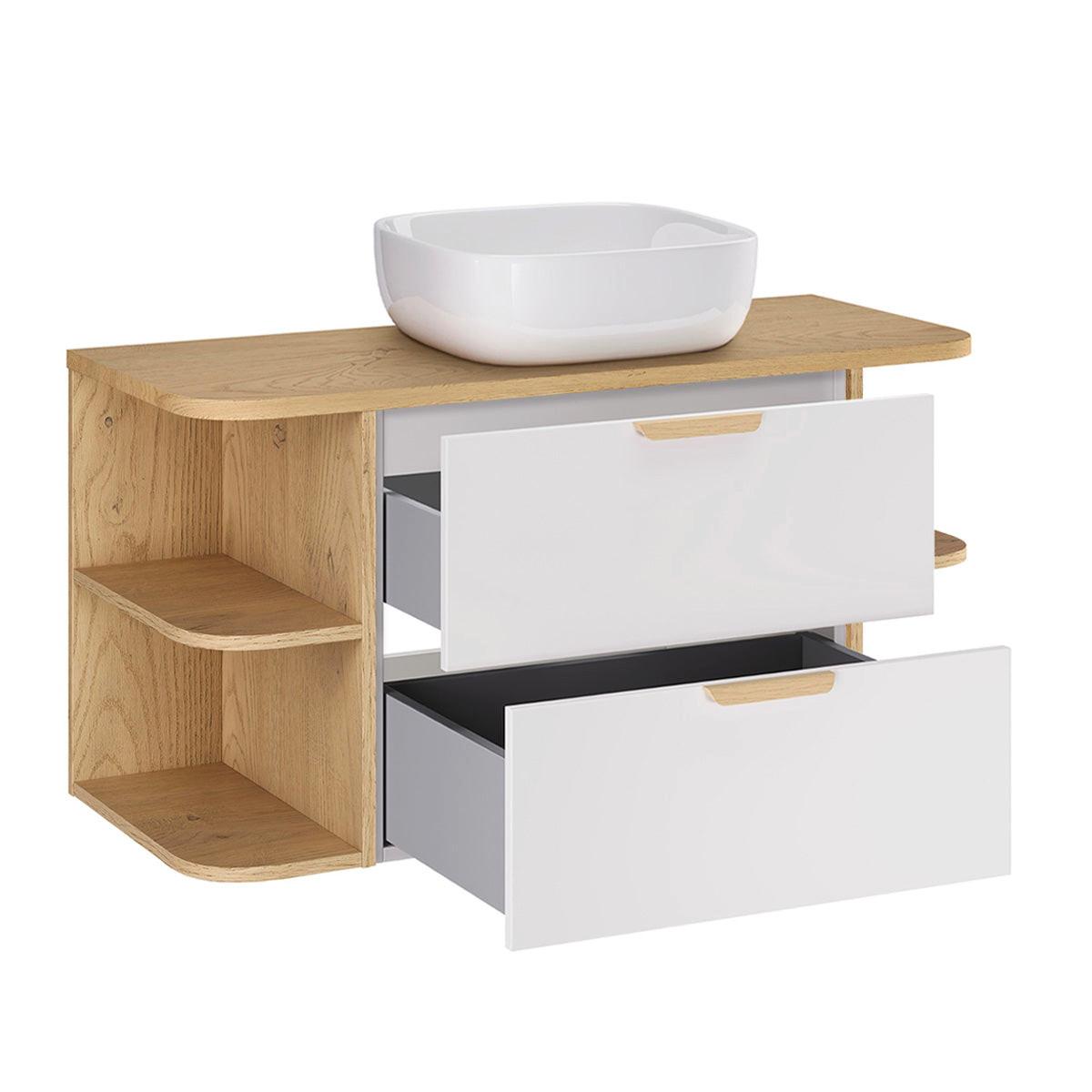 WASCHTISCH 100.4cm Oria Weiß - Weiß, Holzwerkstoff (100.4/50/45.8cm) - Petits-meubles