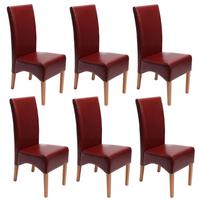 ESSZIMMERSTUHL Rot 6er-Set - Rot, Holz (44/102/54cm) - MCW