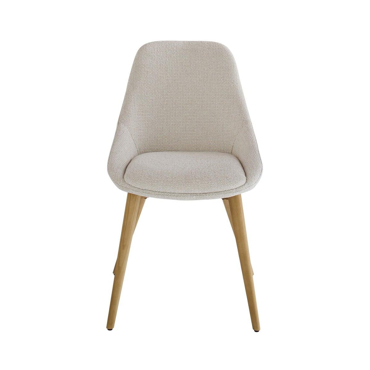 POLSTERSTUHL Textil Beige 82/55/61,5 cm - Beige, Holz (55/61.5/65cm) - Signature
