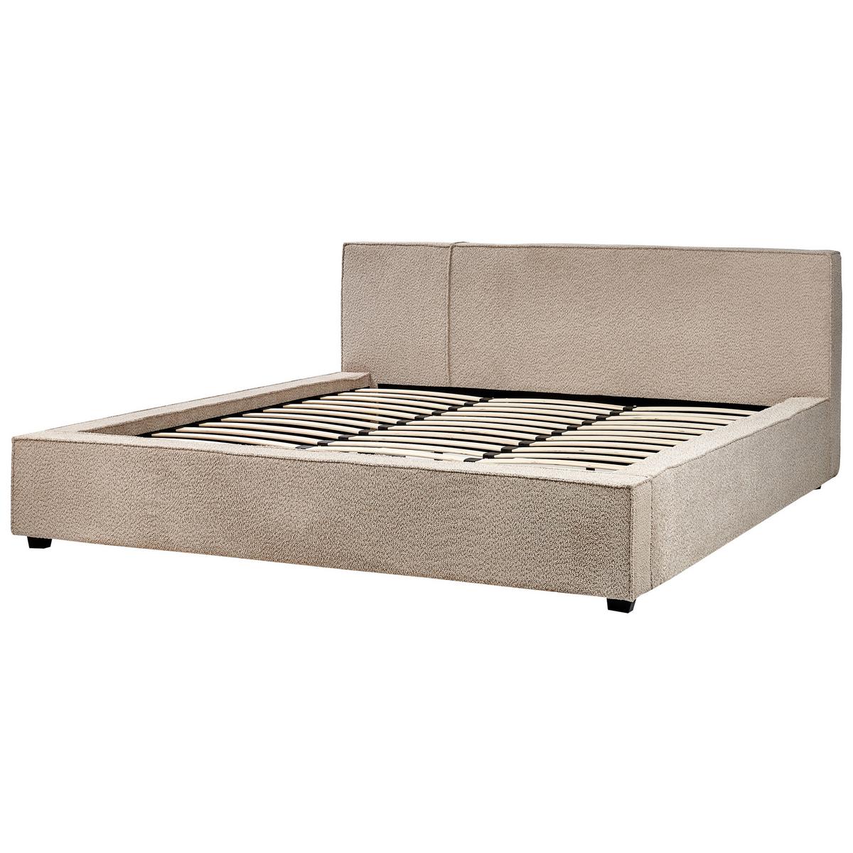 POLSTERBETT mit Lattenrost 180x200 cm Beige Mirande - Taupe, Textil (180/200cm) - Beliani
