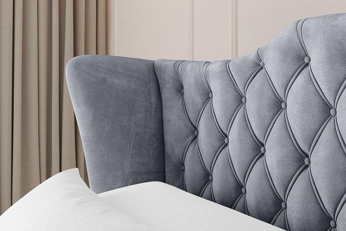 POLSTERBETT mit Bettkasten, Fußteil und Lattenrost, Boxbett mit Matratze H3/H4 - MODY-Z 120x200 Grau - Grau, Holzwerkstoff/Textil (120/200cm) - ALTDECOR