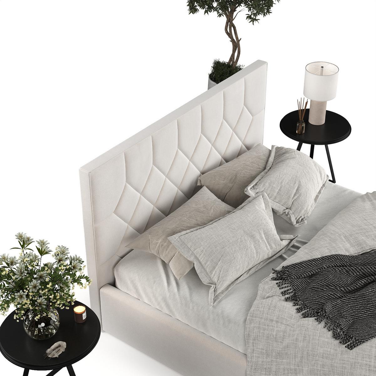 POLSTERBETT Brisa 140/200 cm Creme im Paros Stoff - Creme/Schwarz, Holz/Holzwerkstoff (140/200cm) - AltaBeds